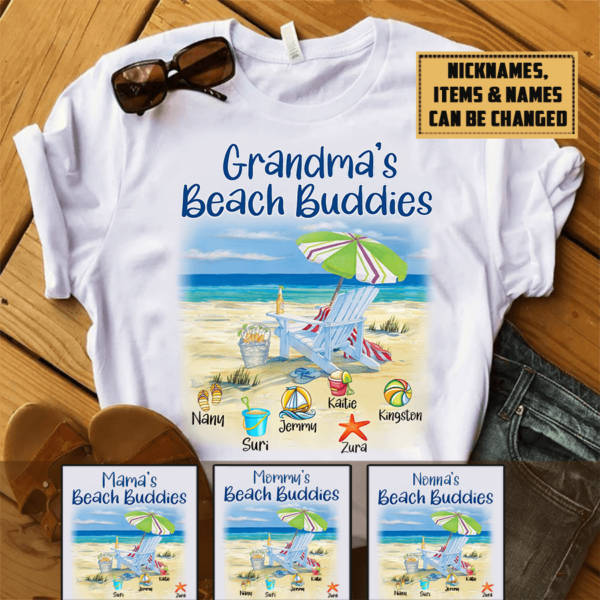 Grandma's beach Buddies White T-shirts ntk07jul21va1 Clothing Dreamship