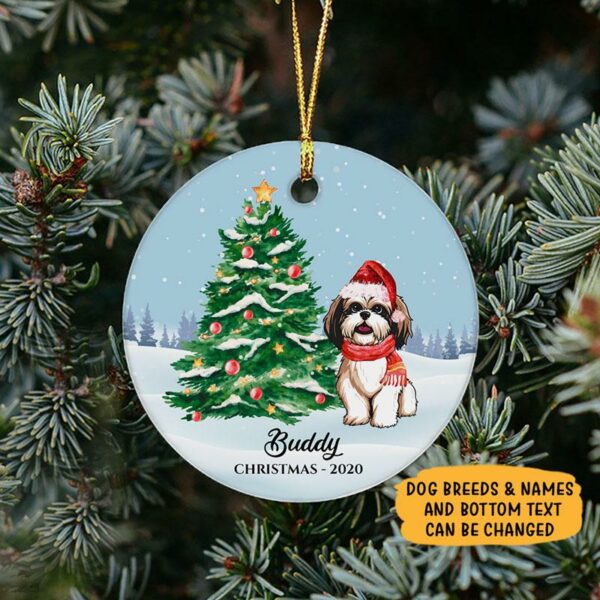 Christmas Dog Ornaments, Personalized Ornaments, Custom Gift for Dog Lovers