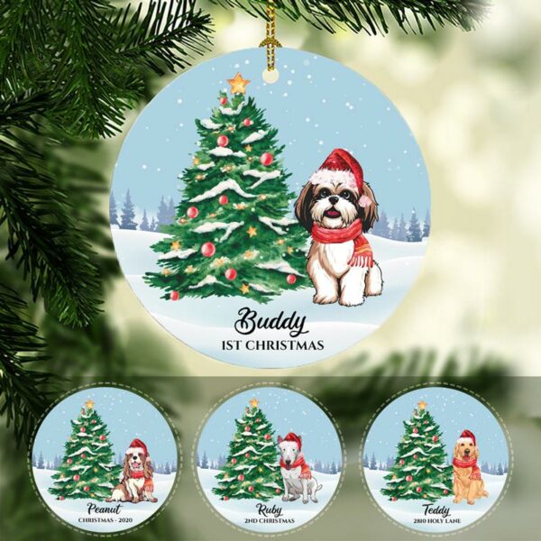 Christmas Dog Ornaments, Personalized Ornaments, Custom Gift for Dog Lovers