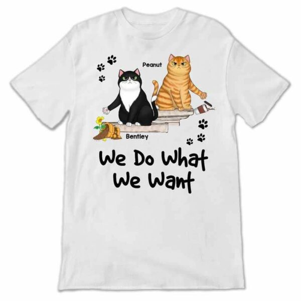 Apparel I Do What I Want Fluffy Cats Personalized Shirt