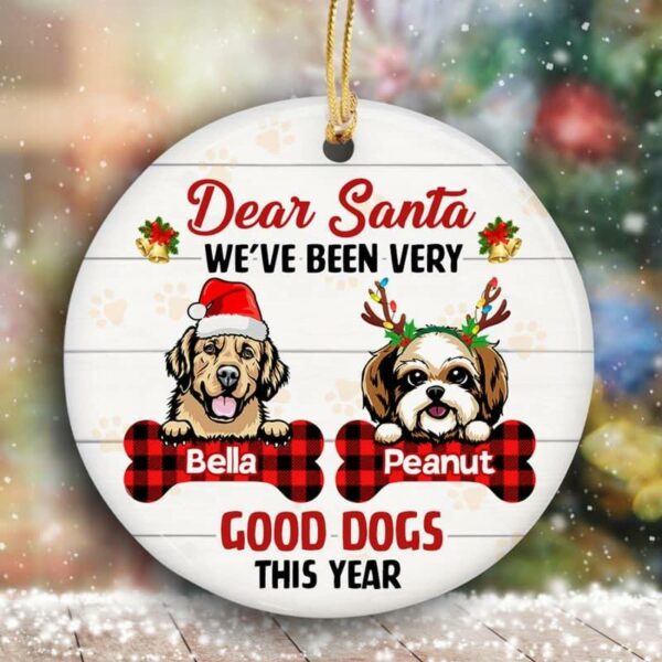 Circle Ornament I Tried To Be Good Dogs Christmas Personalized Circle Ornament