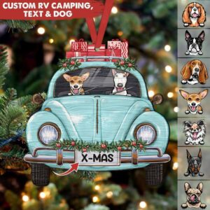 GeckoCustom Classic Car Christmas Camping Dog Cut Out Wood Ornament HN590 1 Piece / Classic Car