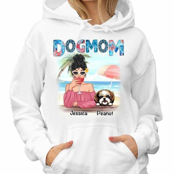 Hoodie & Sweatshirts Dog Mom Summer Patterned Personalized Hoodie Sweatshirt