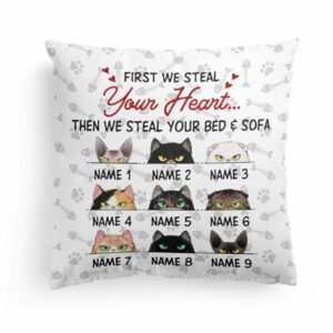 First We Steal Your Heart Pillow (Insert Included)-Macorner