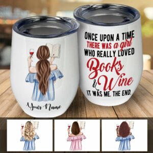 Just A Girl Who Loves Books And Wine Tumbler-Macorner