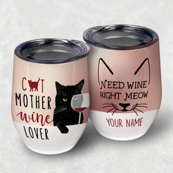 Cat Mother Wine Love Wine Tumbler-Macorner