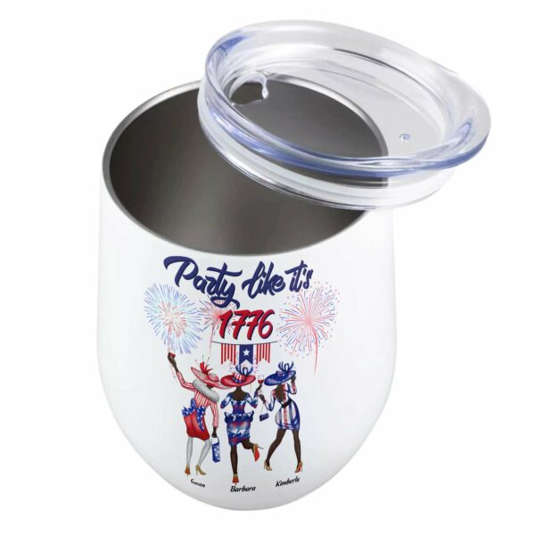 Party Like It's 1776, Friends Custom Wine Tumbler, Gift For Friends-Macorner