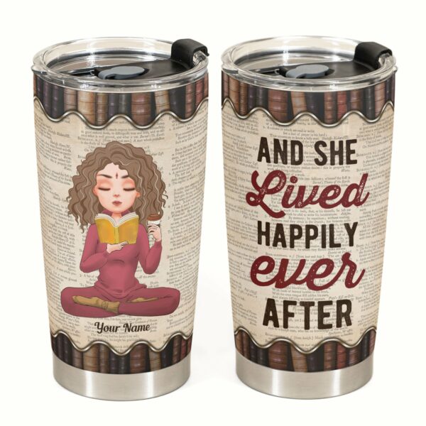 A Girl Who Loves Books - Personalized Tumbler Cup - Birthday Gift For Book Lovers