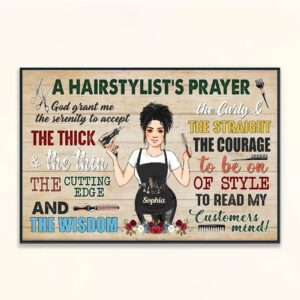 A Hairsylist'S Prayer - Personalized Poster/Canvas - Christmas, BirthdayGift For Hairdresser, Hairtylist