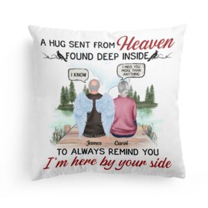 A Hug From Heaven - Personalized Pillow - Memorial Gift For Family Members