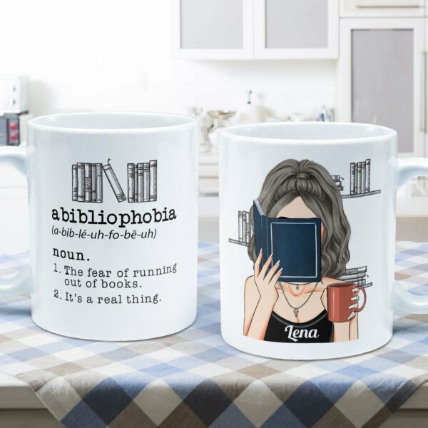 Abibliophobia - Personalized Mug - Gift For Bookworm, Booklovers