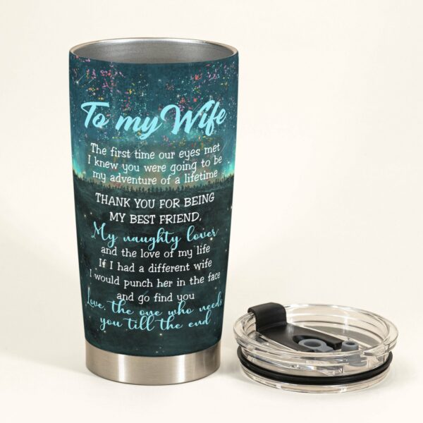 Adventure Together - Personalized Tumbler Cup - Gift For Husband & Wife - Adventure Couple