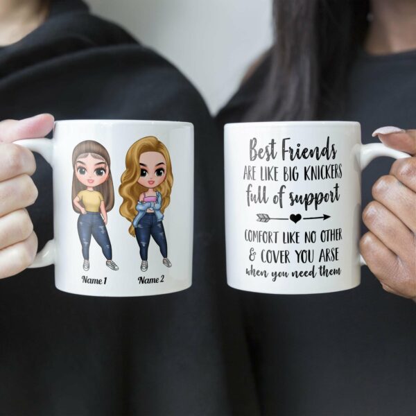 Best Friends Are Like Big Knickers - Personalized Mug - Birthday Gift For Friends, BFF, Besties, Soul Sisters