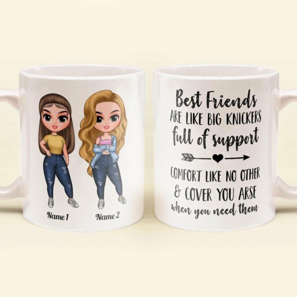 Best Friends Are Like Big Knickers - Personalized Mug - Birthday Gift For Friends, BFF, Besties, Soul Sisters