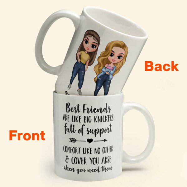 Best Friends Are Like Big Knickers - Personalized Mug - Birthday Gift For Friends, BFF, Besties, Soul Sisters