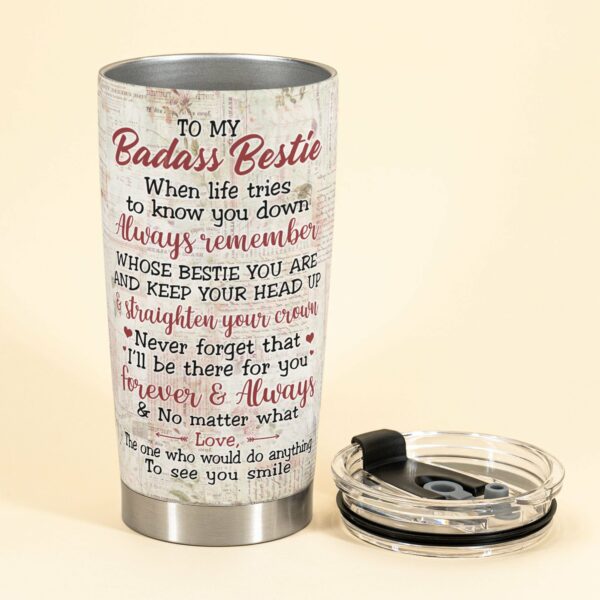 Best Friends Are The Sisters We Choose For Ourselves - Personalized Tumbler Cup - Birthday Gift For Friends - Denim Girls