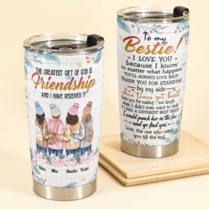 Best Friends Are The Sisters We Choose - Personalized Tumbler Cup - Birthday Gift For Besties, BFF