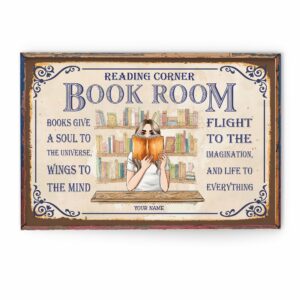 Books Give A Soul To The - Personalized Canvas/Poster - Gift For Book Lovers