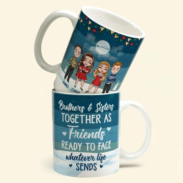 Brother And Sister Together As Friend - Personalized Mug - Christmas Gift For Brothers and Sisters