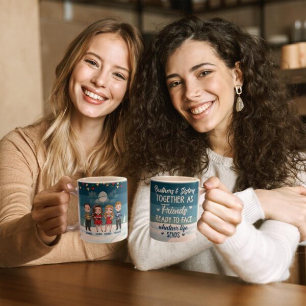 Brother And Sister Together As Friend - Personalized Mug - Christmas Gift For Brothers and Sisters