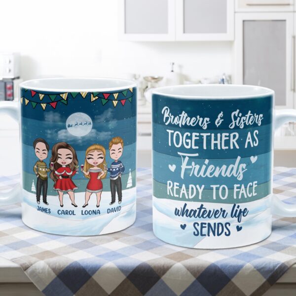 Brother And Sister Together As Friend - Personalized Mug - Christmas Gift For Brothers and Sisters