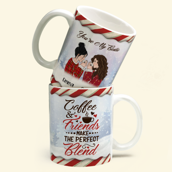 Coffee And Friends Make The Perfect Blend - Personalized Mug - Christmas Gift For Coffee Lovers