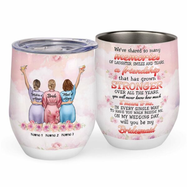 We've Shared So Many Memories Of Laughter, Smiles And Tears Wine Tumbler-Macorner