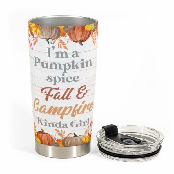 Fall And Campfire - Personalized Tumbler Cup - Gift For Fall Lovers And Camping Lovers