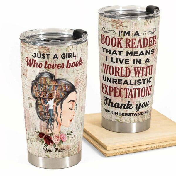 I Am A Book Reader - Personalized Tumbler Cup - BirthdayGift For Book Readers, Book Lovers, Bookworms