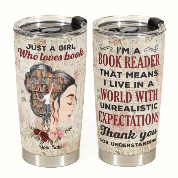 I Am A Book Reader - Personalized Tumbler Cup - BirthdayGift For Book Readers, Book Lovers, Bookworms