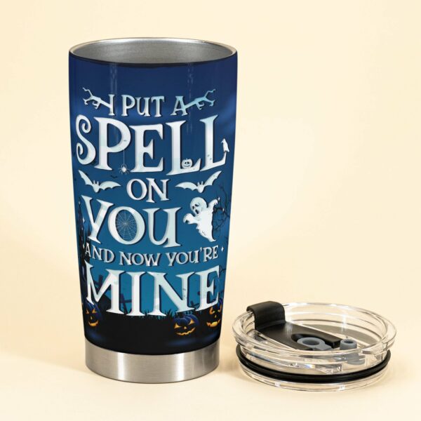 I Put A Spell On You - Personalized Tumbler Cup - Halloween Gift For Couple - Halloween Couple