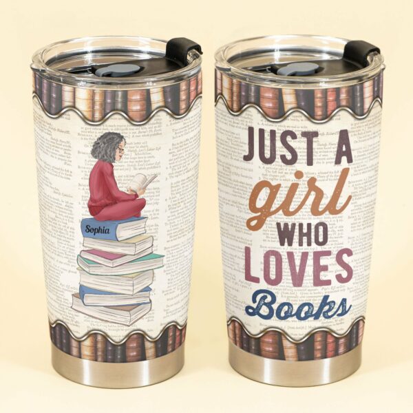 I Read Books And I Know Things - Personalized Tumbler Cup - Birthday Gift For Book Lovers