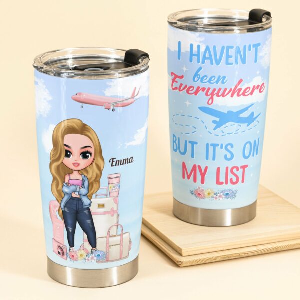 Just A Girl Who Loves Travelling - Personalized Tumbler Cup - Birthday & Christmas Gift For Girls