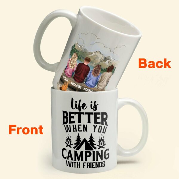 Life Is Better When You Camping With Friends - Personalized Mug - Christmas Gift For Camping Friends, camper