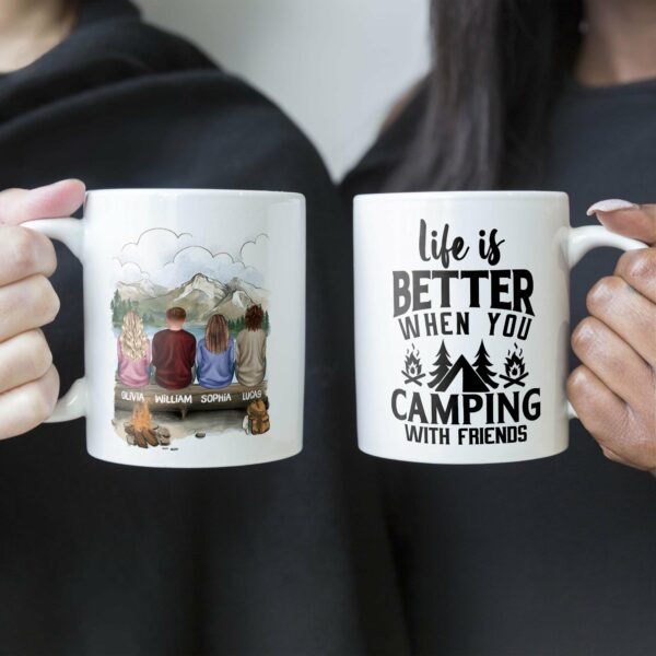 Life Is Better When You Camping With Friends - Personalized Mug - Christmas Gift For Camping Friends, camper