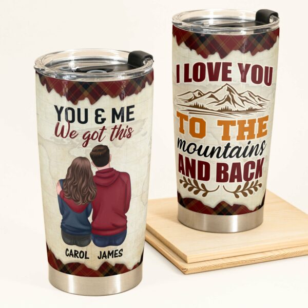 Love To The Mountain And Back - Personalized Tumbler Cup - Gift For Camping Lovers