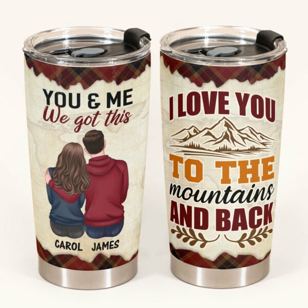 Love To The Mountain And Back - Personalized Tumbler Cup - Gift For Camping Lovers