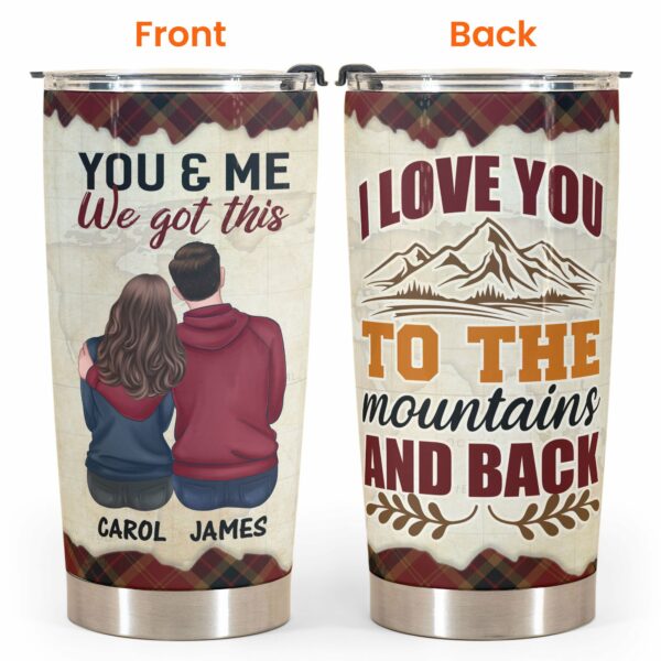 Love To The Mountain And Back - Personalized Tumbler Cup - Gift For Camping Lovers