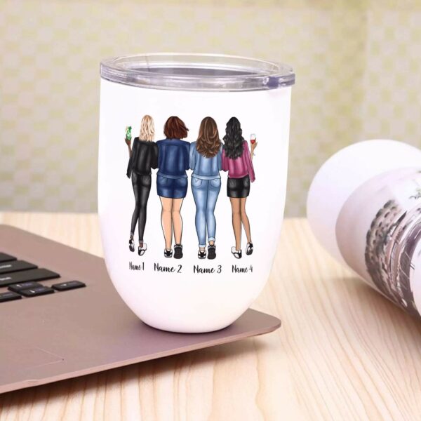 The Crap We Talk, The Guys We Stalk, Friend Custom Wine Tumbler, Gift for Friends-Macorner