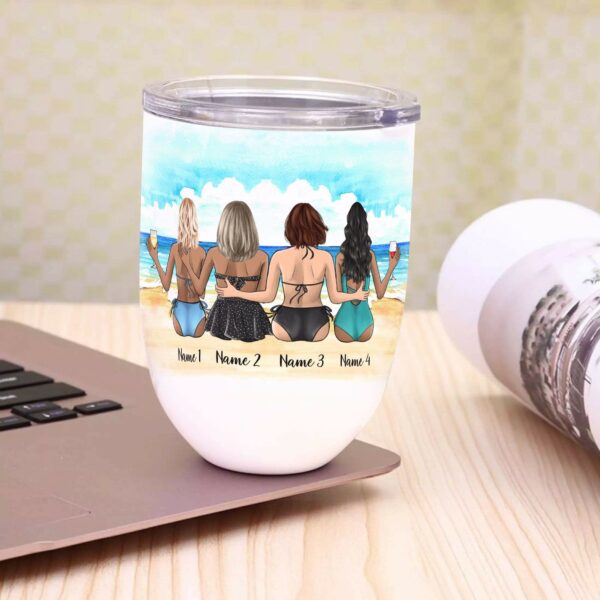 The Crap We Talk, The Guys We Stalk, Friend Custom Wine Tumbler, Gift for Friends-Macorner