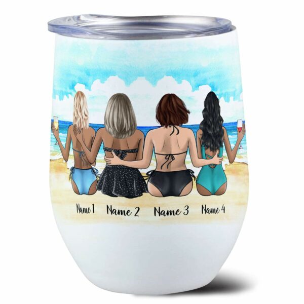 The Crap We Talk, The Guys We Stalk, Friend Custom Wine Tumbler, Gift for Friends-Macorner