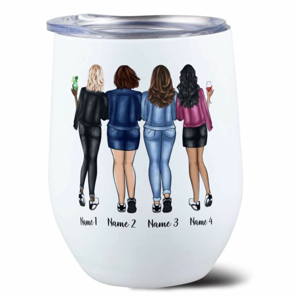 The Crap We Talk, The Guys We Stalk, Friend Custom Wine Tumbler, Gift for Friends-Macorner