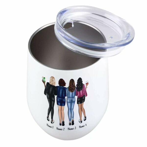 The Crap We Talk, The Guys We Stalk, Friend Custom Wine Tumbler, Gift for Friends-Macorner