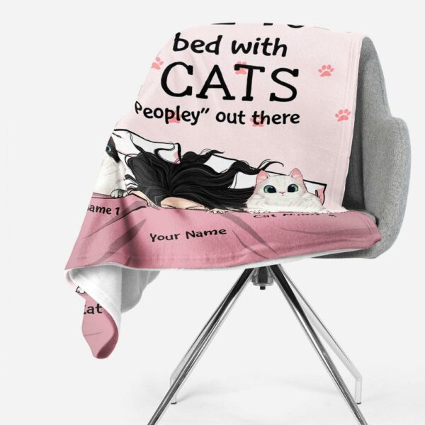 I Like To Stay In Bed With My Cats, Cat Custom Blanket, Gift For Cats Lovers-Macorner