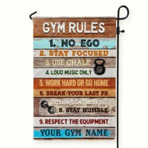 Gym Rules Flag-Macorner