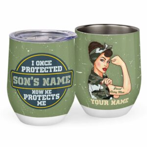 I Once Protected Now He Protects Me Wine Tumbler-Macorner