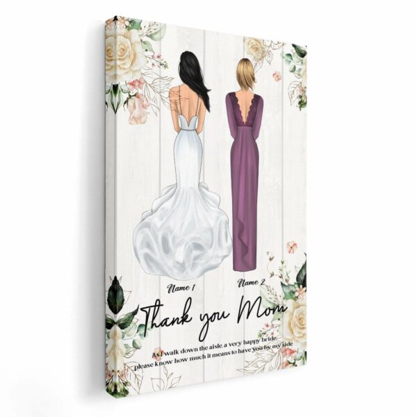 How Much Happy I Am To Have You By My Side Mom, Wedding Custom Poster/Canvas, Gift For Mom-Macorner