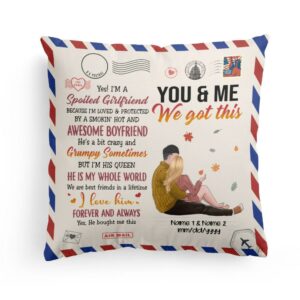 You And Me We Got This, Couple Custom Pillow, Gift For Partner, Spouse, Couple Anniversary Gift, Husband & Wife-Macorner