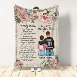 You & Me We Got This, Couple Custom Blanket, Gift For Partner, Couple Anniversary Gift, Husband & Wife-Macorner