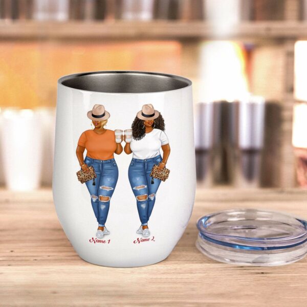 Best Friends Are Like Chubby Thighs, They Stick Together Wine Tumbler-Macorner